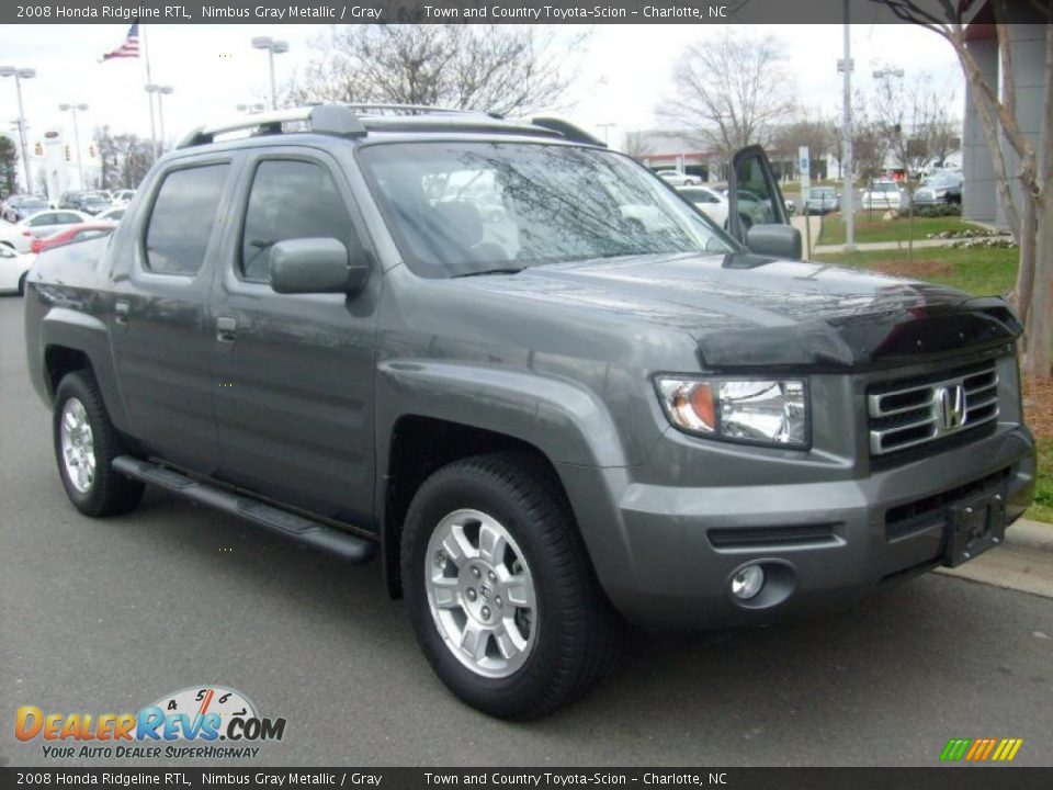 2008 Honda Ridgeline RTL Nimbus Gray Metallic / Gray Photo #3