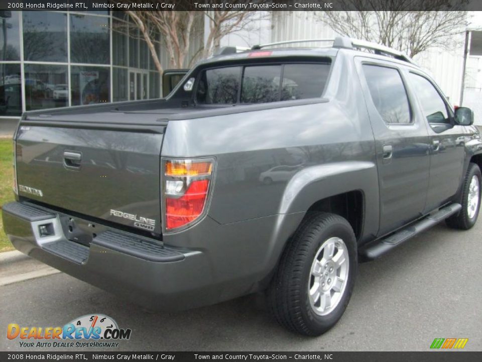 2008 Honda Ridgeline RTL Nimbus Gray Metallic / Gray Photo #6