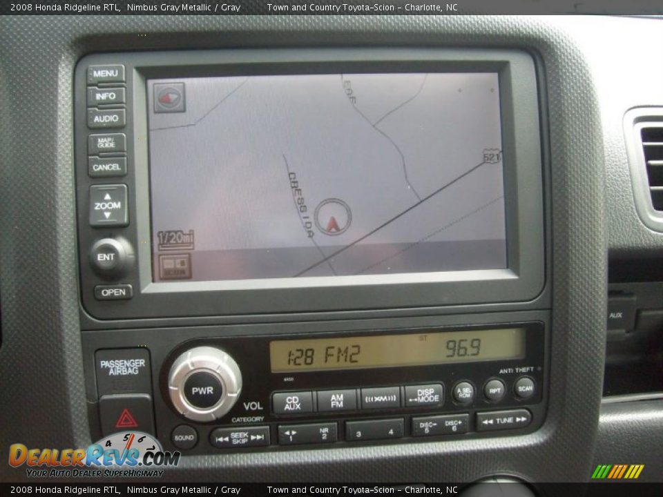 2008 Honda Ridgeline RTL Nimbus Gray Metallic / Gray Photo #10