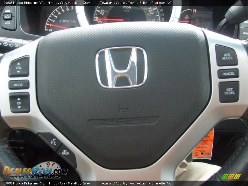 2008 Honda Ridgeline RTL Nimbus Gray Metallic / Gray Photo #13