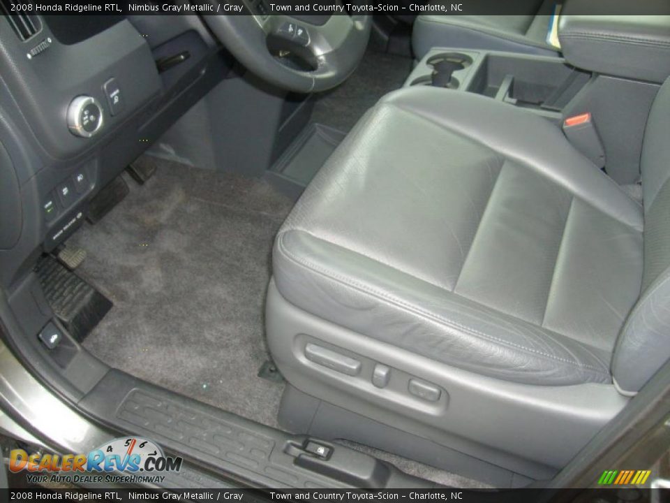 2008 Honda Ridgeline RTL Nimbus Gray Metallic / Gray Photo #17