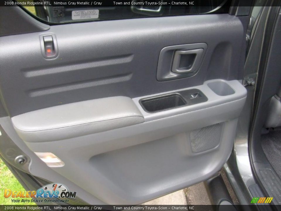2008 Honda Ridgeline RTL Nimbus Gray Metallic / Gray Photo #27