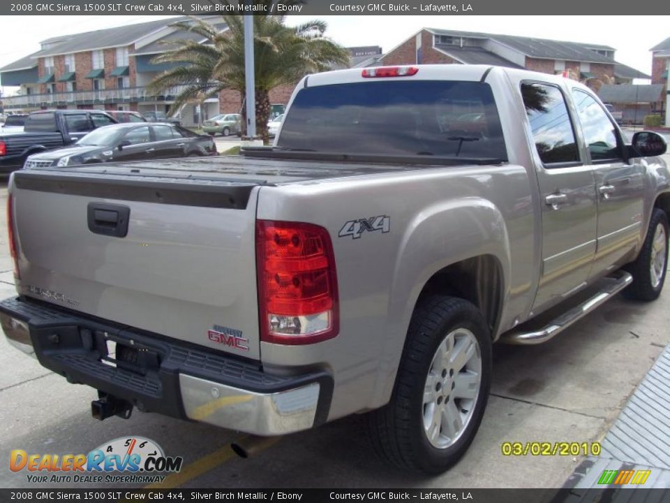 2008 GMC Sierra 1500 SLT Crew Cab 4x4 Silver Birch Metallic / Ebony Photo #5