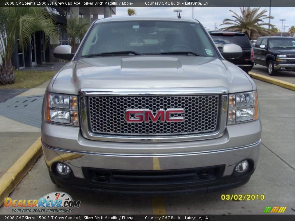 2008 GMC Sierra 1500 SLT Crew Cab 4x4 Silver Birch Metallic / Ebony Photo #7