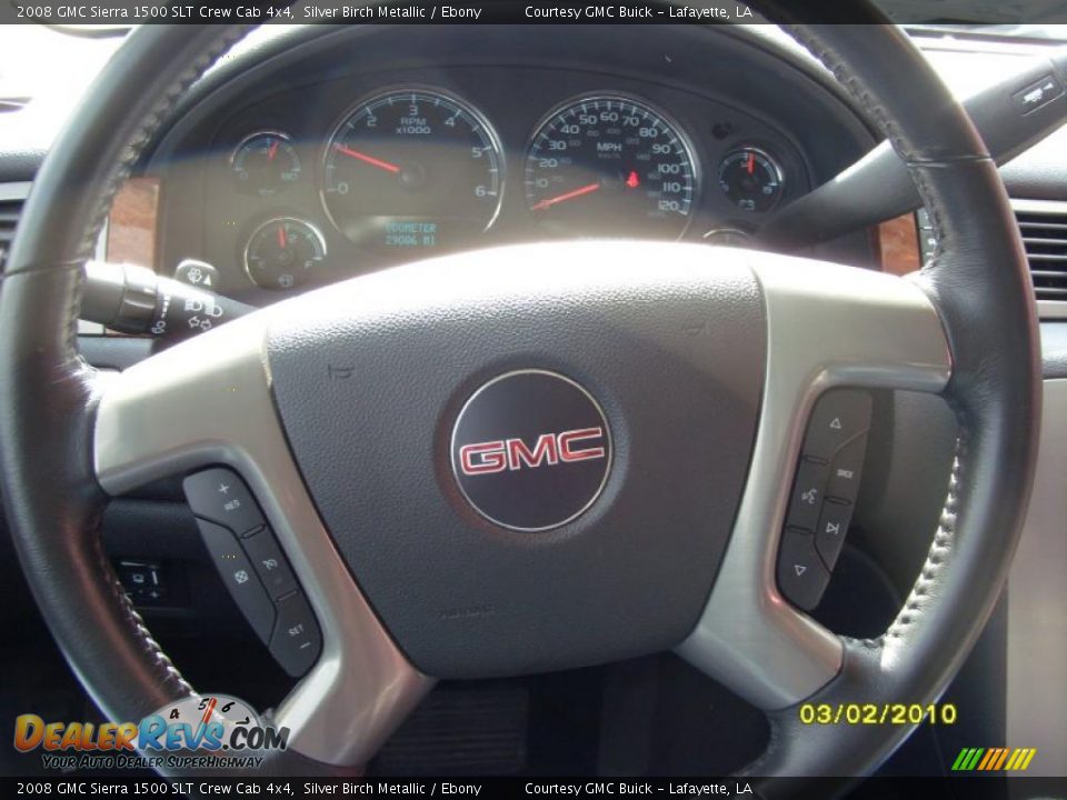 2008 GMC Sierra 1500 SLT Crew Cab 4x4 Silver Birch Metallic / Ebony Photo #10