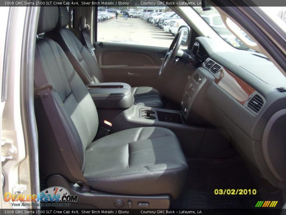2008 GMC Sierra 1500 SLT Crew Cab 4x4 Silver Birch Metallic / Ebony Photo #14