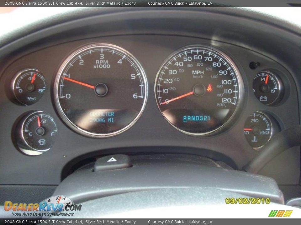 2008 GMC Sierra 1500 SLT Crew Cab 4x4 Silver Birch Metallic / Ebony Photo #15
