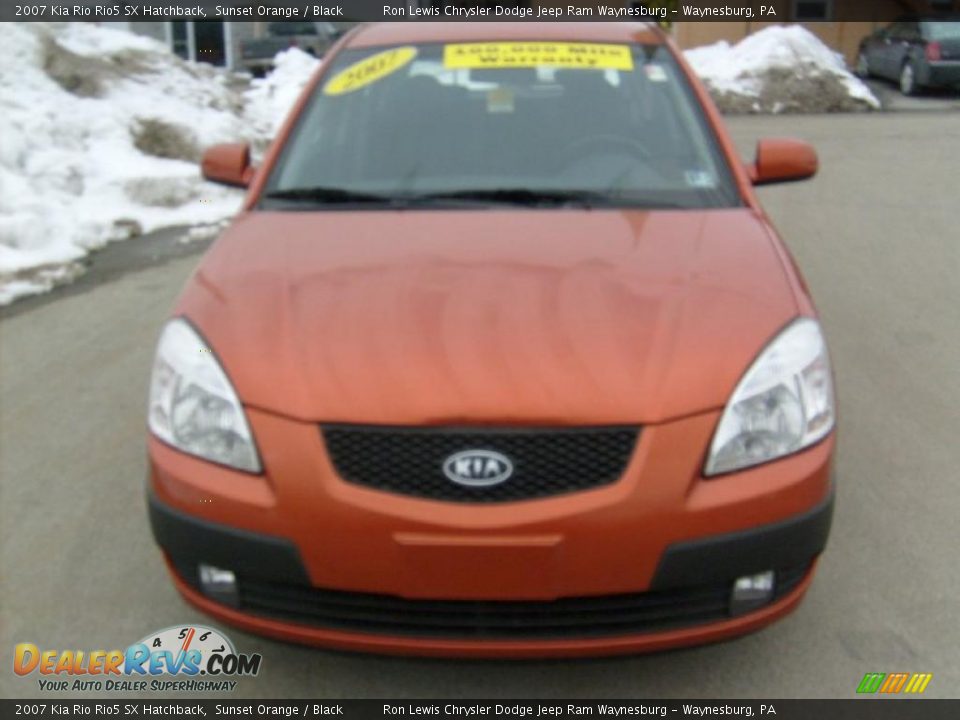 2007 Kia Rio Rio5 SX Hatchback Sunset Orange / Black Photo #7