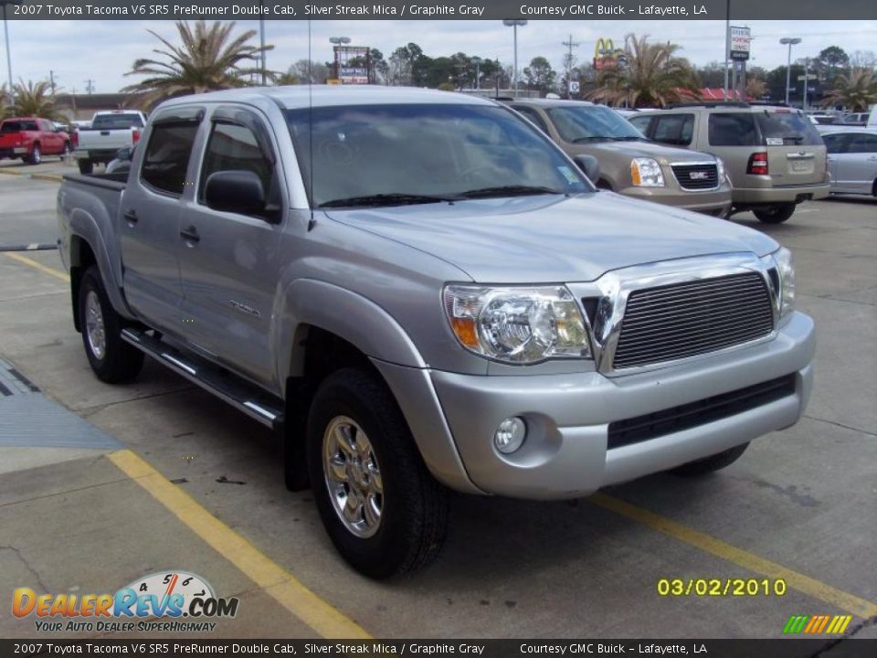 2007 Toyota Tacoma V6 SR5 PreRunner Double Cab Silver Streak Mica / Graphite Gray Photo #5
