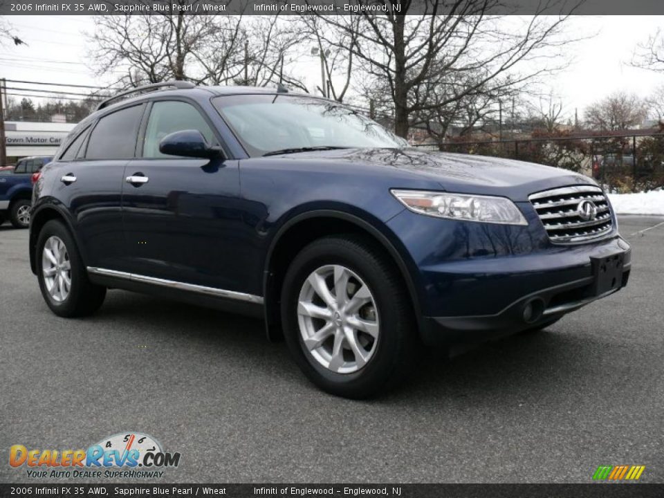 2006 Infiniti FX 35 AWD Sapphire Blue Pearl / Wheat Photo #3