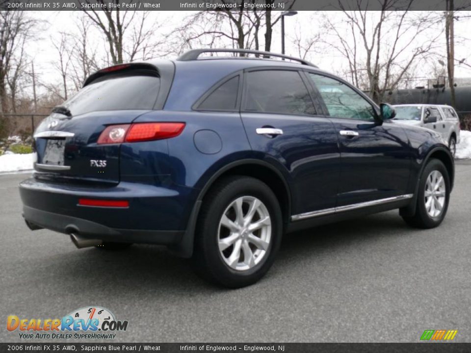 2006 Infiniti FX 35 AWD Sapphire Blue Pearl / Wheat Photo #5