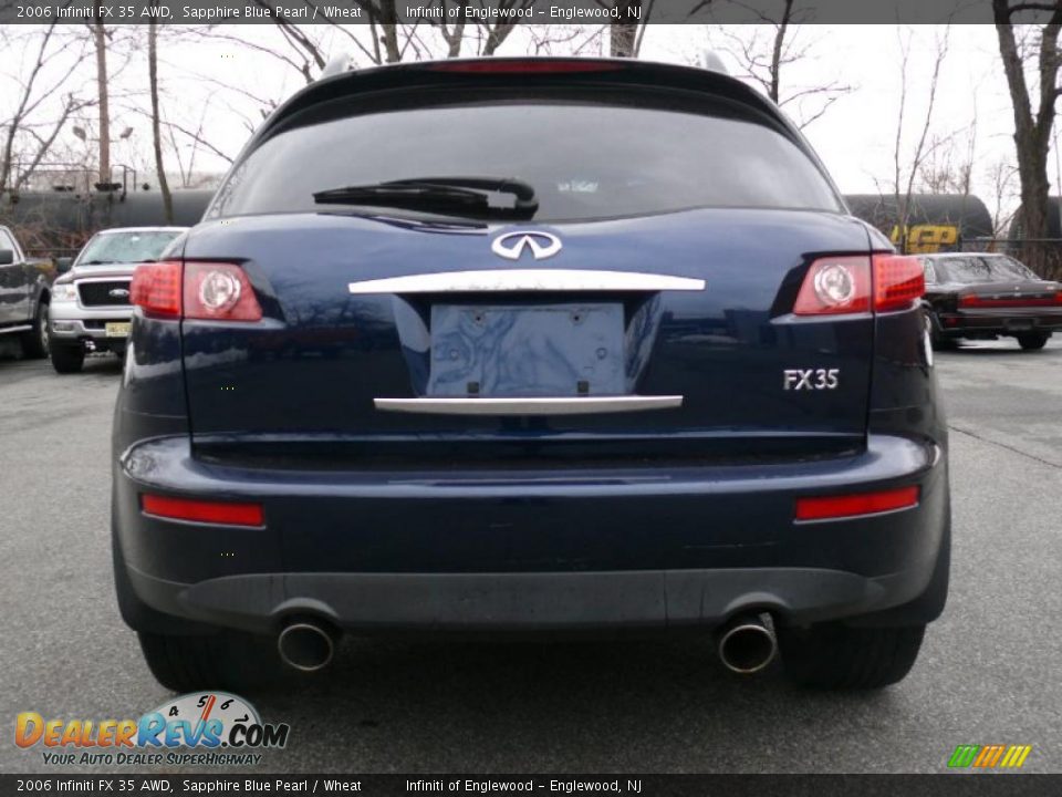 2006 Infiniti FX 35 AWD Sapphire Blue Pearl / Wheat Photo #6