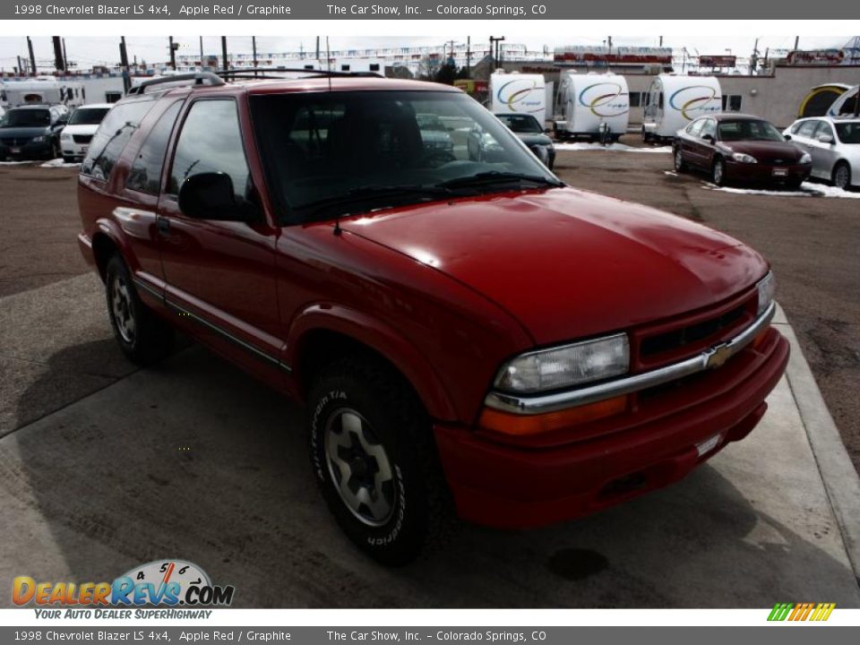 1998 Chevrolet Blazer LS 4x4 Apple Red / Graphite Photo #3