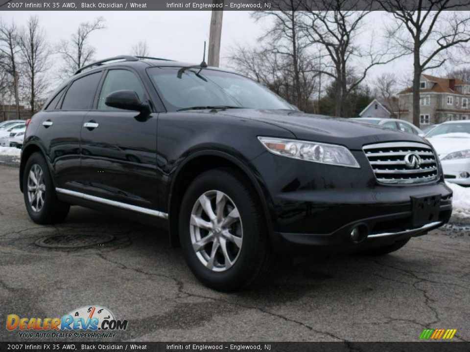 2007 Infiniti FX 35 AWD Black Obsidian / Wheat Photo #3