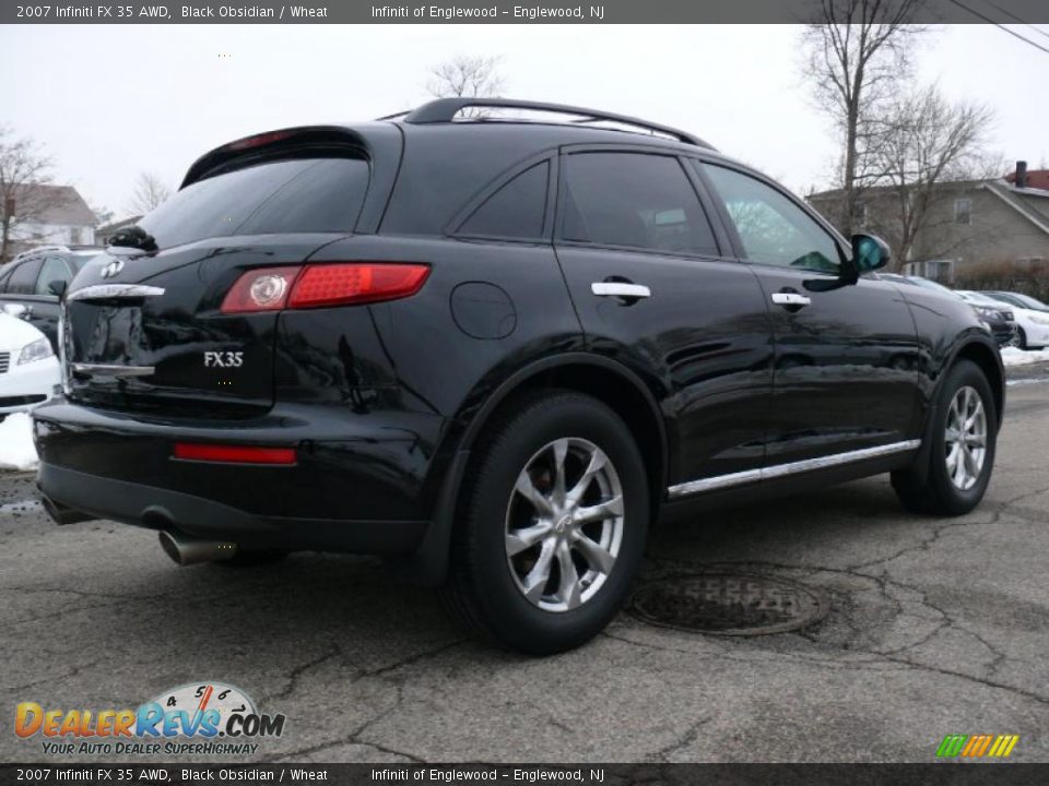 2007 Infiniti FX 35 AWD Black Obsidian / Wheat Photo #5