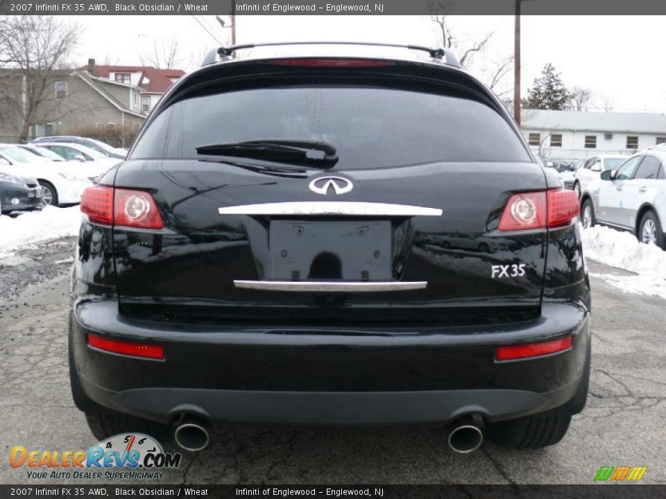 2007 Infiniti FX 35 AWD Black Obsidian / Wheat Photo #6