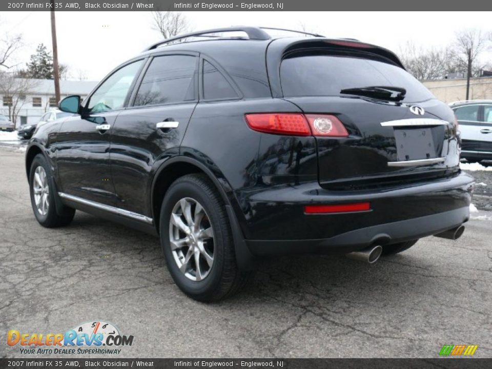 2007 Infiniti FX 35 AWD Black Obsidian / Wheat Photo #7