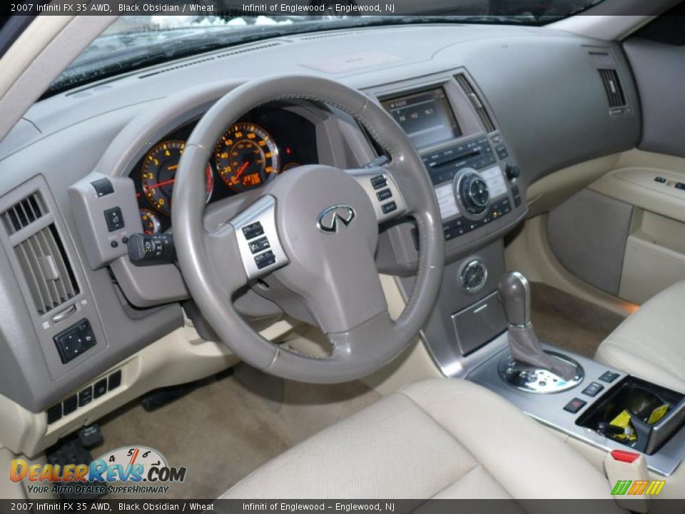 2007 Infiniti FX 35 AWD Black Obsidian / Wheat Photo #10