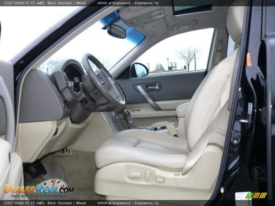 2007 Infiniti FX 35 AWD Black Obsidian / Wheat Photo #12