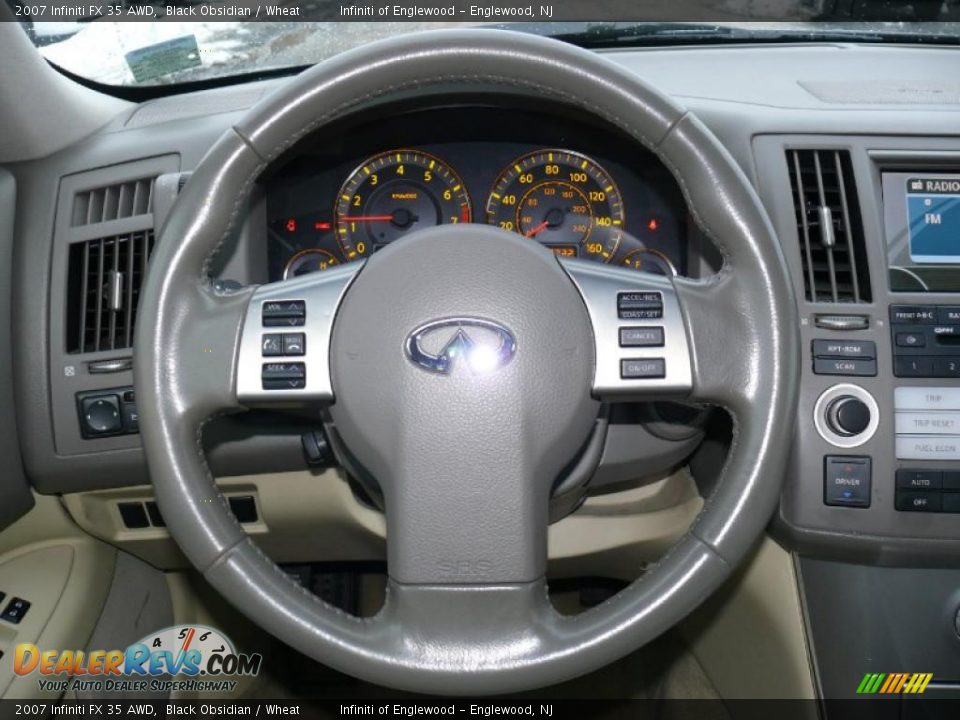 2007 Infiniti FX 35 AWD Black Obsidian / Wheat Photo #14
