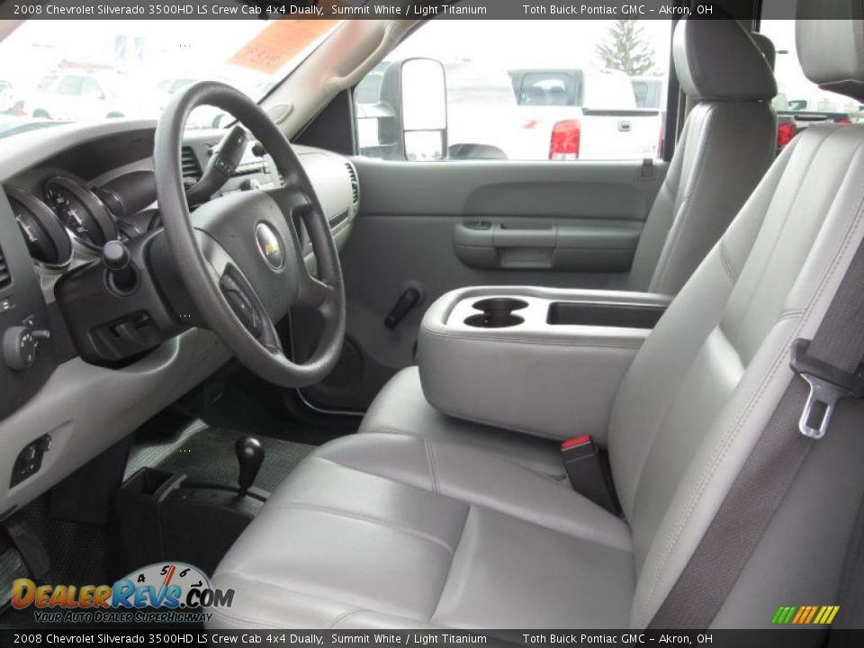 2008 Chevrolet Silverado 3500HD LS Crew Cab 4x4 Dually Summit White / Light Titanium Photo #8