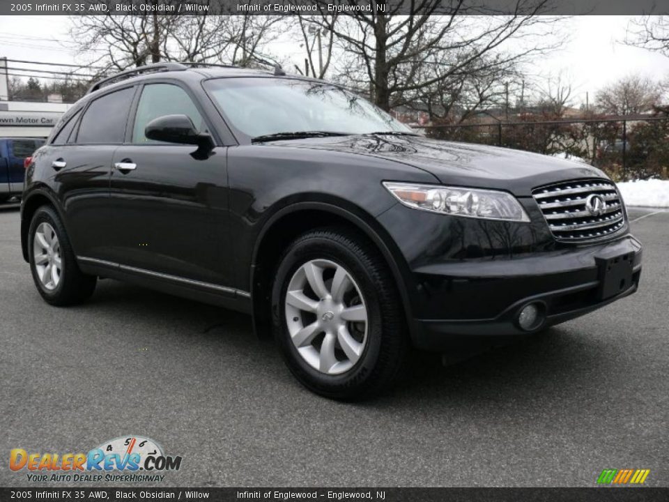 2005 Infiniti FX 35 AWD Black Obsidian / Willow Photo #3