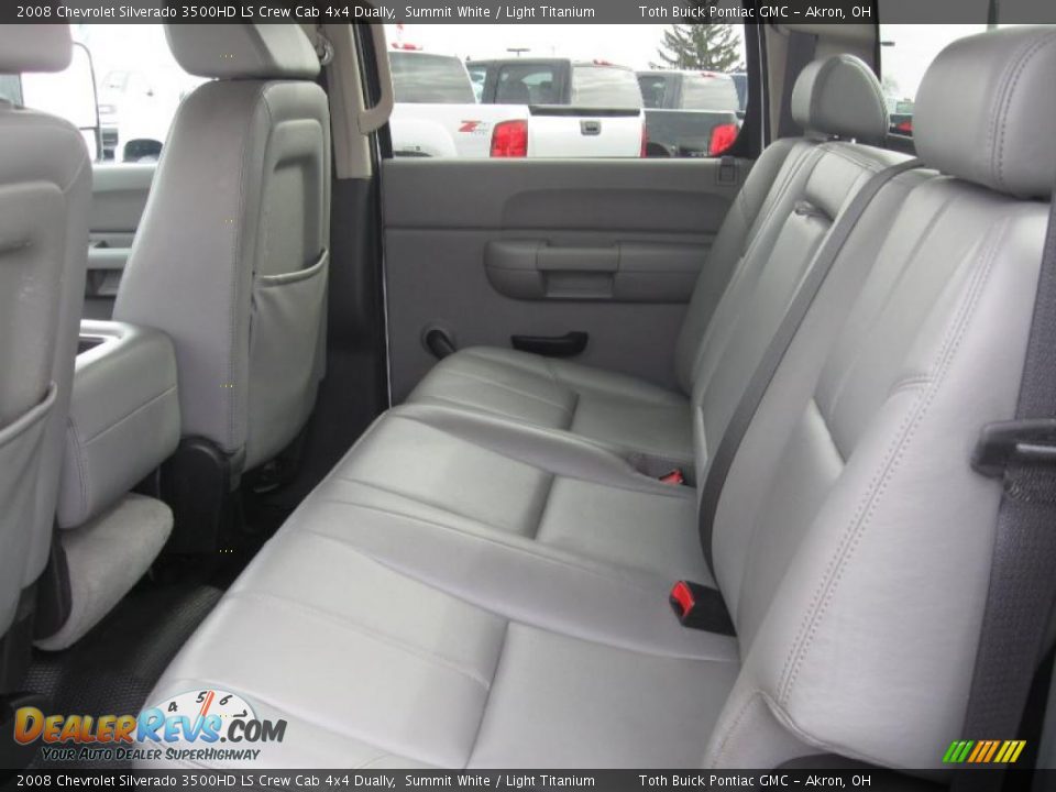 2008 Chevrolet Silverado 3500HD LS Crew Cab 4x4 Dually Summit White / Light Titanium Photo #9