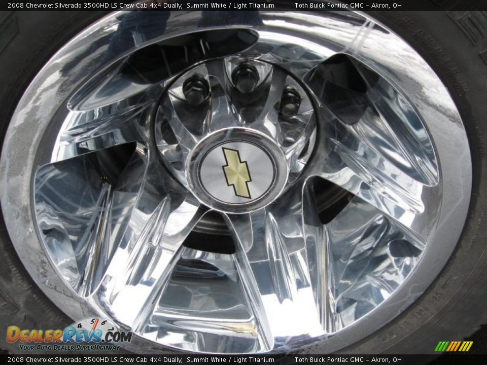 2008 Chevrolet Silverado 3500HD LS Crew Cab 4x4 Dually Summit White / Light Titanium Photo #17