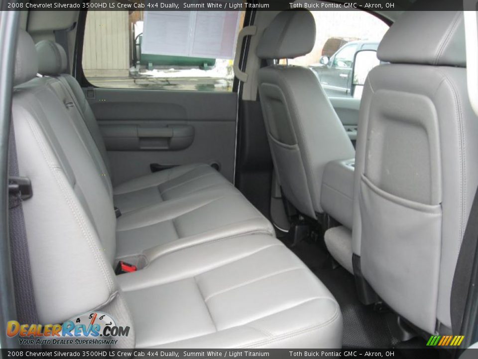 2008 Chevrolet Silverado 3500HD LS Crew Cab 4x4 Dually Summit White / Light Titanium Photo #18