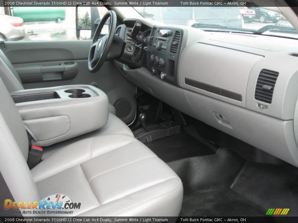 2008 Chevrolet Silverado 3500HD LS Crew Cab 4x4 Dually Summit White / Light Titanium Photo #19