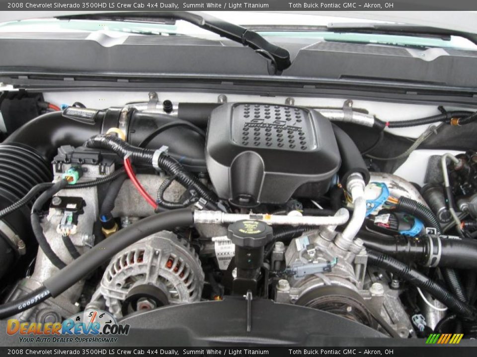 2008 Chevrolet Silverado 3500HD LS Crew Cab 4x4 Dually Summit White / Light Titanium Photo #20