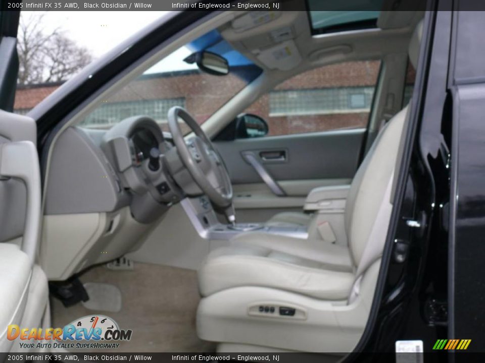 2005 Infiniti FX 35 AWD Black Obsidian / Willow Photo #12