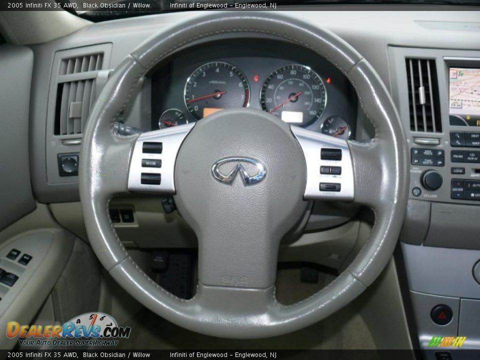 2005 Infiniti FX 35 AWD Black Obsidian / Willow Photo #14