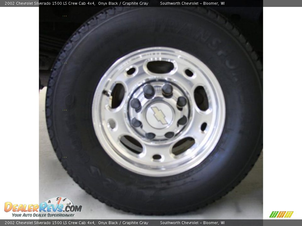 2002 Chevrolet Silverado 1500 LS Crew Cab 4x4 Onyx Black / Graphite Gray Photo #10