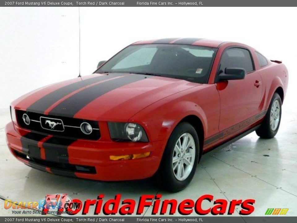 2007 Ford Mustang V6 Deluxe Coupe Torch Red / Dark Charcoal Photo #1