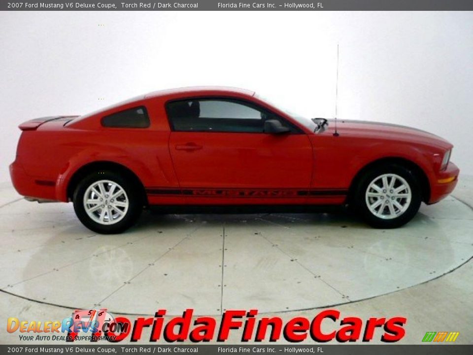 2007 Ford Mustang V6 Deluxe Coupe Torch Red / Dark Charcoal Photo #4