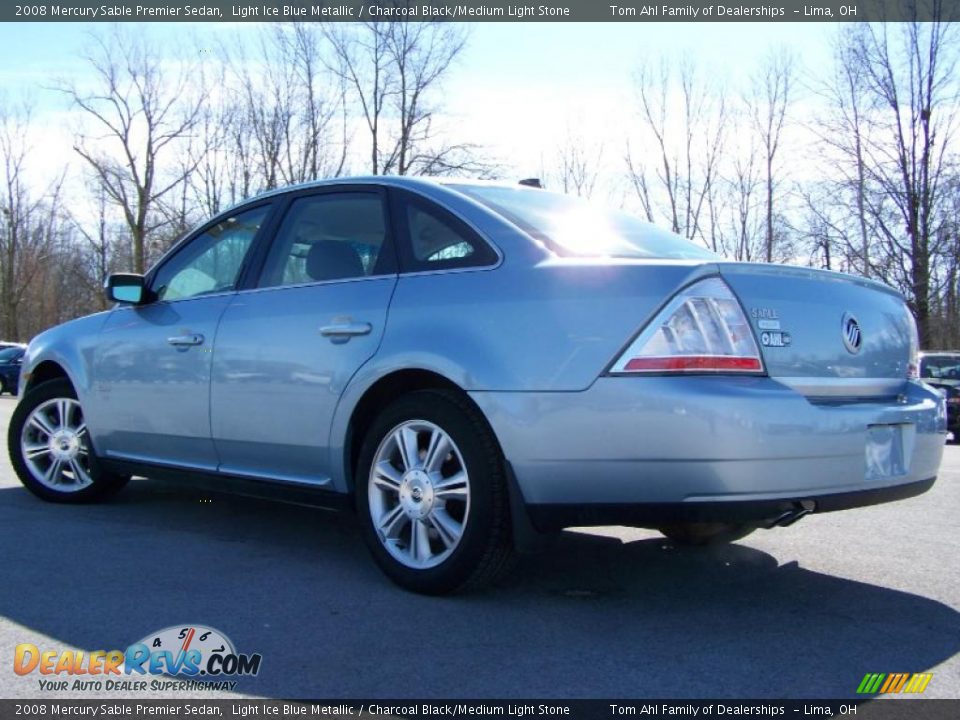2008 Mercury Sable Premier Sedan Light Ice Blue Metallic / Charcoal Black/Medium Light Stone Photo #4