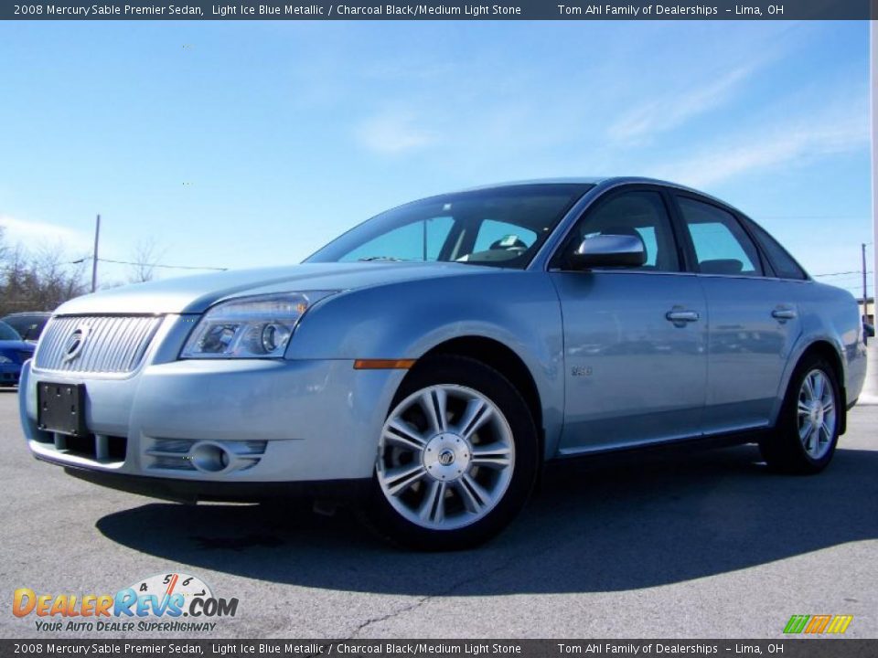 2008 Mercury Sable Premier Sedan Light Ice Blue Metallic / Charcoal Black/Medium Light Stone Photo #5