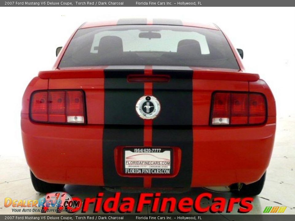 2007 Ford Mustang V6 Deluxe Coupe Torch Red / Dark Charcoal Photo #6