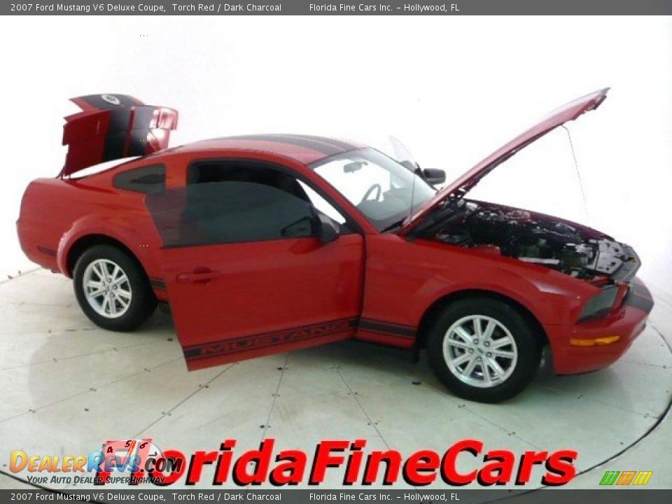 2007 Ford Mustang V6 Deluxe Coupe Torch Red / Dark Charcoal Photo #7