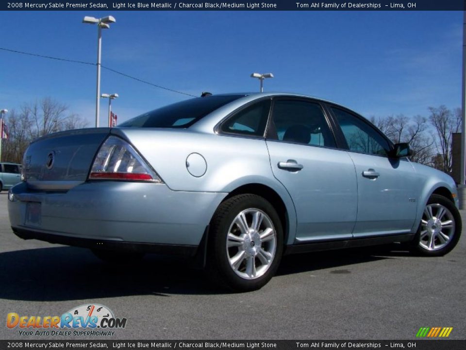 2008 Mercury Sable Premier Sedan Light Ice Blue Metallic / Charcoal Black/Medium Light Stone Photo #7