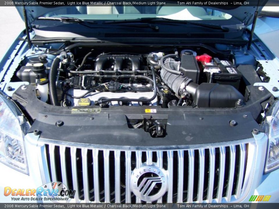 2008 Mercury Sable Premier Sedan Light Ice Blue Metallic / Charcoal Black/Medium Light Stone Photo #17