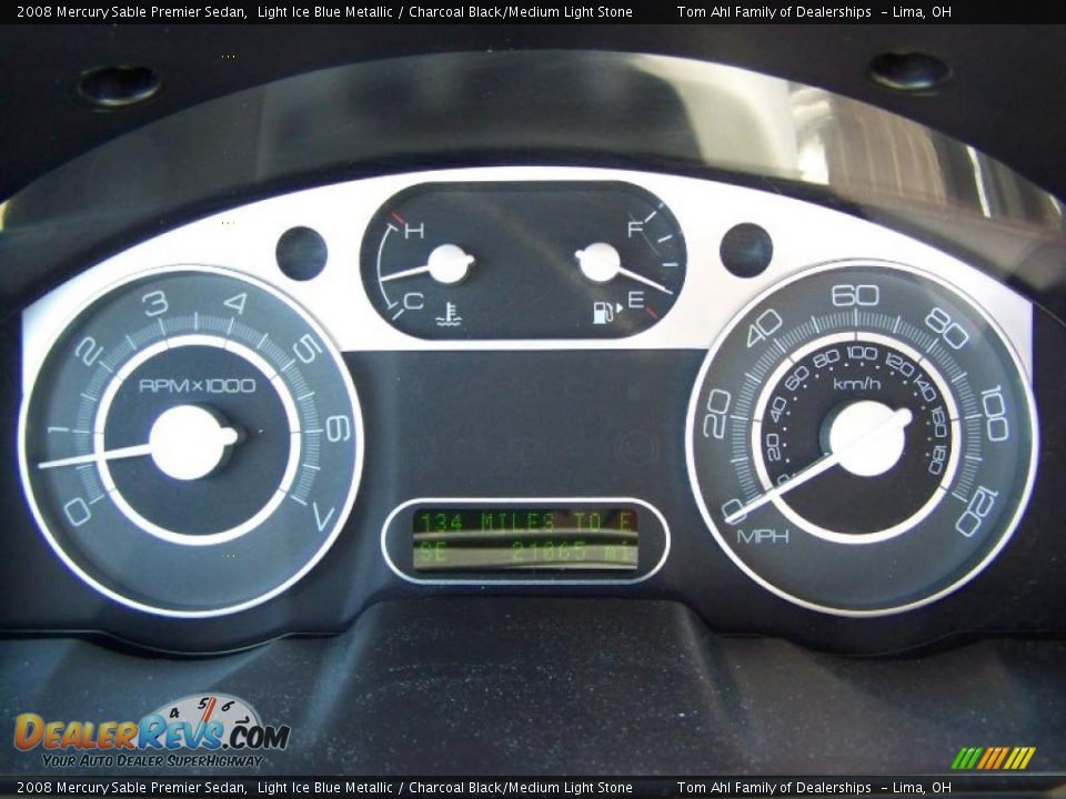 2008 Mercury Sable Premier Sedan Light Ice Blue Metallic / Charcoal Black/Medium Light Stone Photo #18