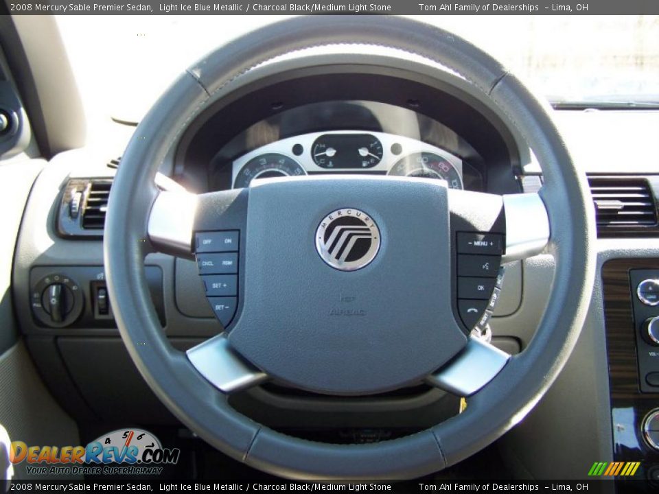 2008 Mercury Sable Premier Sedan Light Ice Blue Metallic / Charcoal Black/Medium Light Stone Photo #19