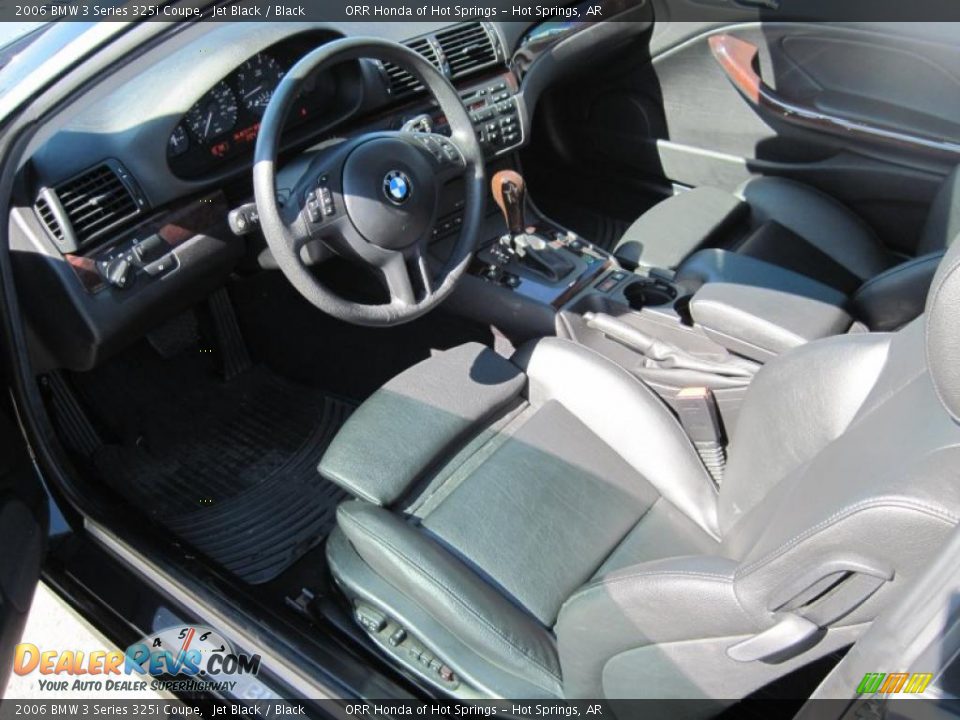 2006 BMW 3 Series 325i Coupe Jet Black / Black Photo #13
