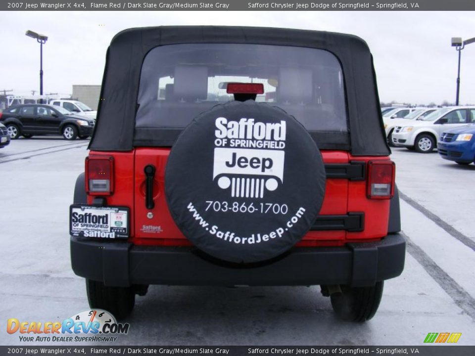 2007 Jeep Wrangler X 4x4 Flame Red / Dark Slate Gray/Medium Slate Gray Photo #6