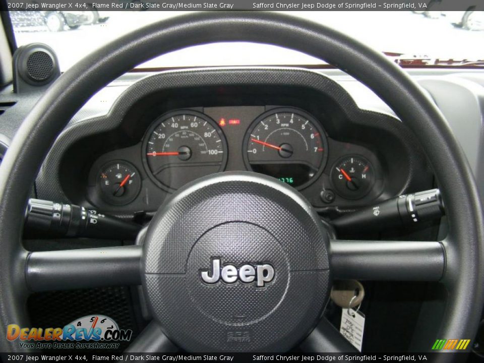 2007 Jeep Wrangler X 4x4 Flame Red / Dark Slate Gray/Medium Slate Gray Photo #10
