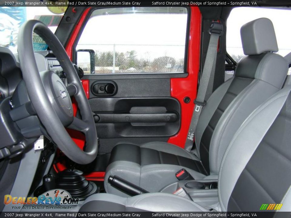 2007 Jeep Wrangler X 4x4 Flame Red / Dark Slate Gray/Medium Slate Gray Photo #12
