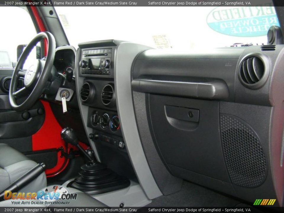 2007 Jeep Wrangler X 4x4 Flame Red / Dark Slate Gray/Medium Slate Gray Photo #15