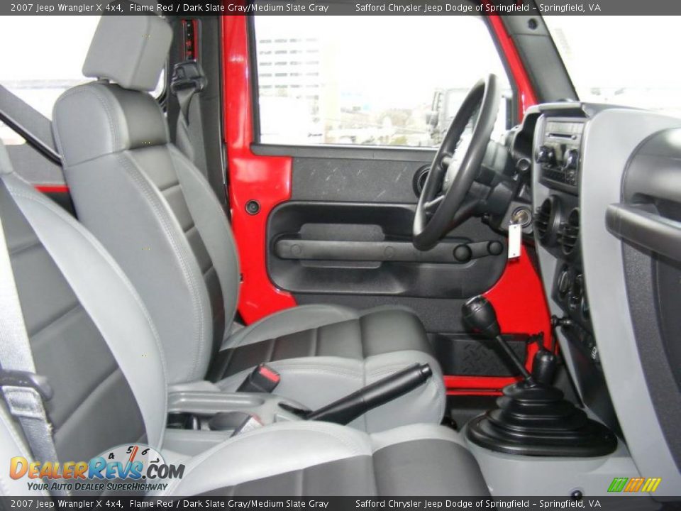 2007 Jeep Wrangler X 4x4 Flame Red / Dark Slate Gray/Medium Slate Gray Photo #17